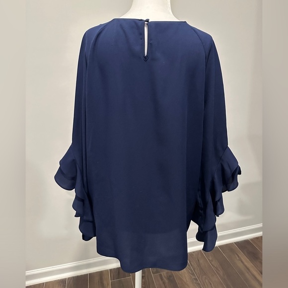 Blue Blouse with Ruffle sleeves - Picture 6 of 8